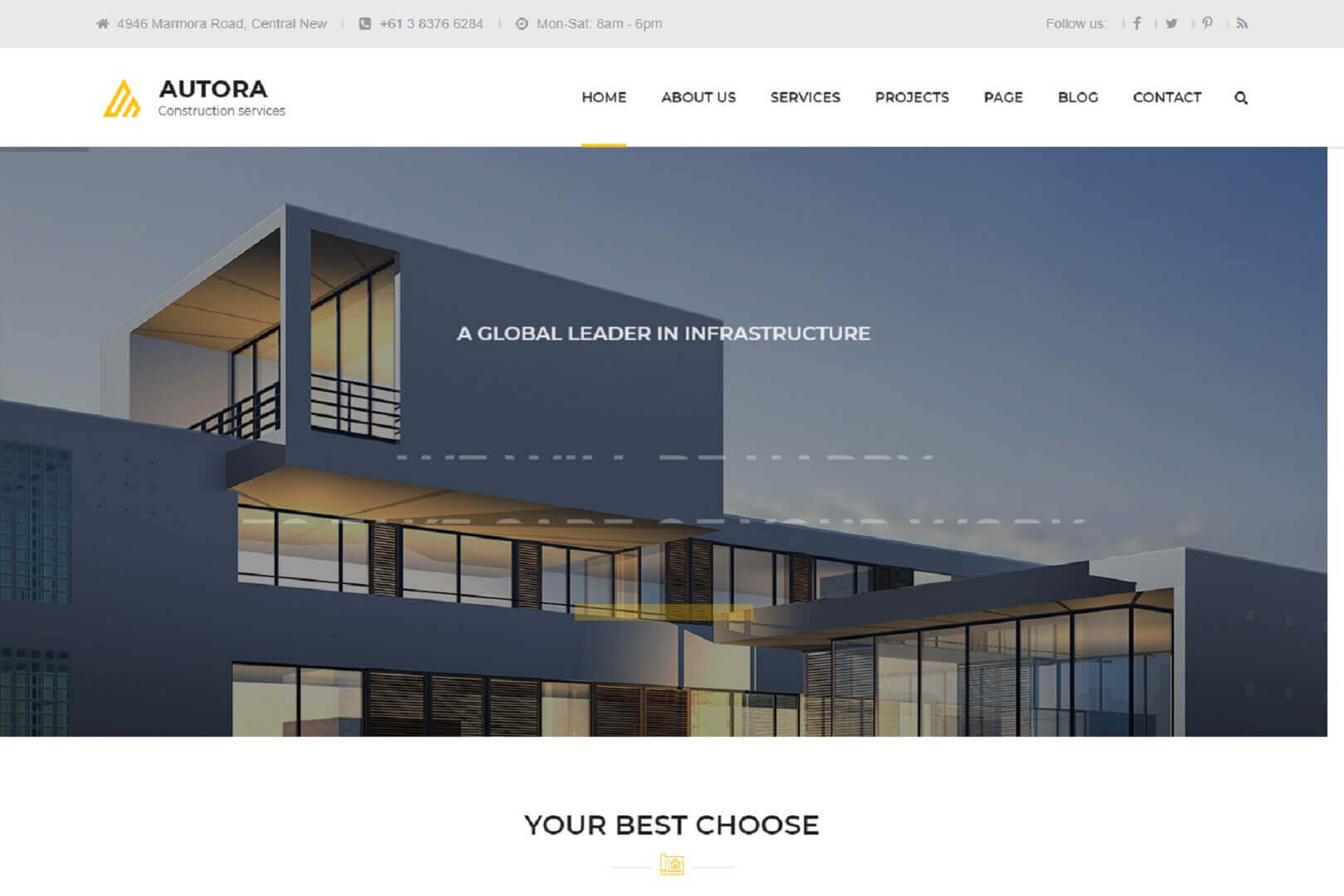 Autora Construction Business HTML Template