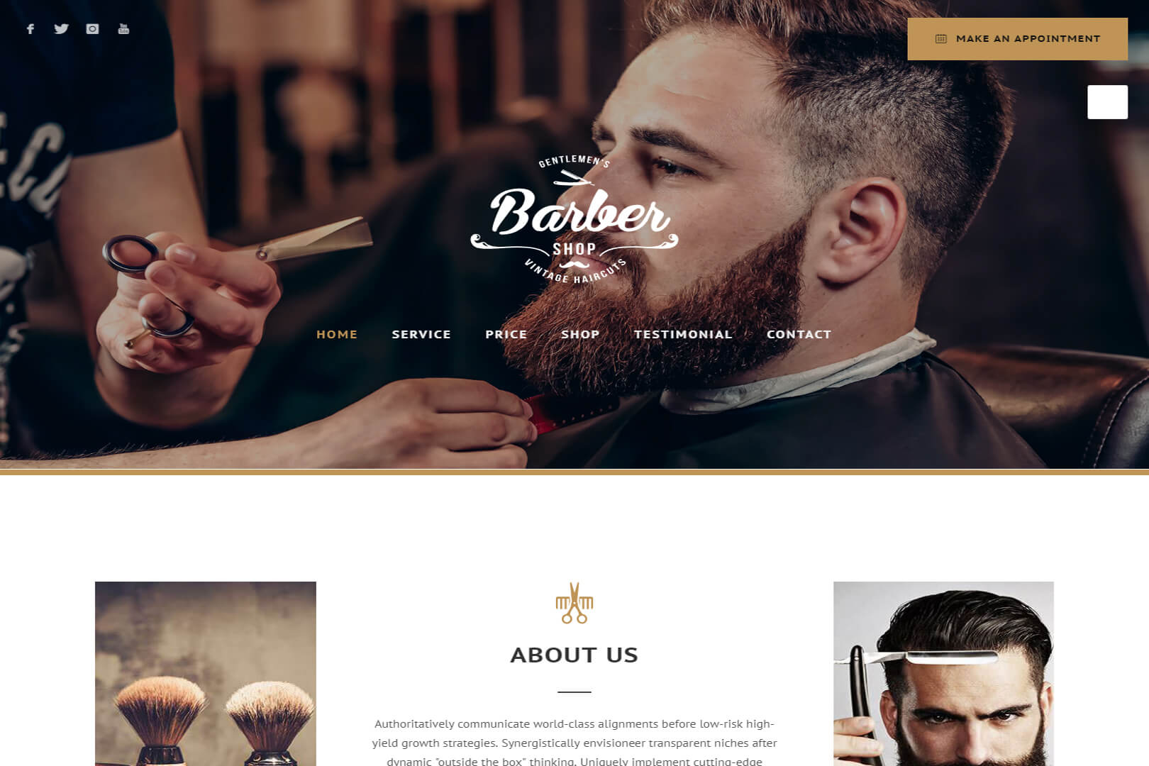 BarBer Responsive Bootstrap Website Free Download