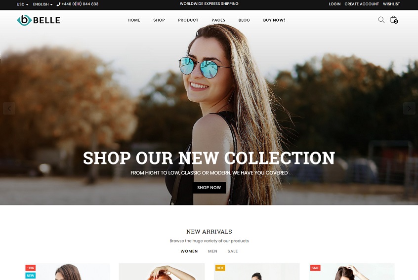 Belle Multipurpose Bootstrap 4 HTML Template