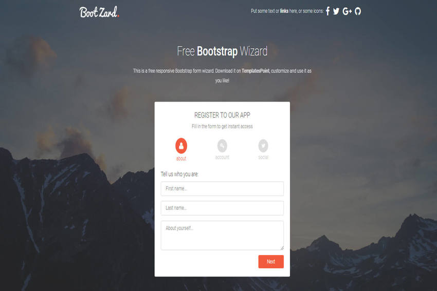 Bootstrap Form Wizard BootZard A Free Template