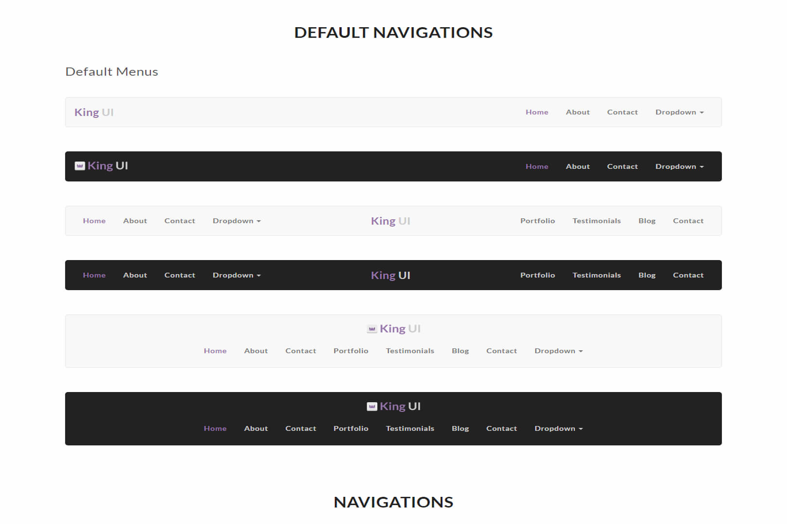 Bootstrap Navigations UI-Kit Free Download