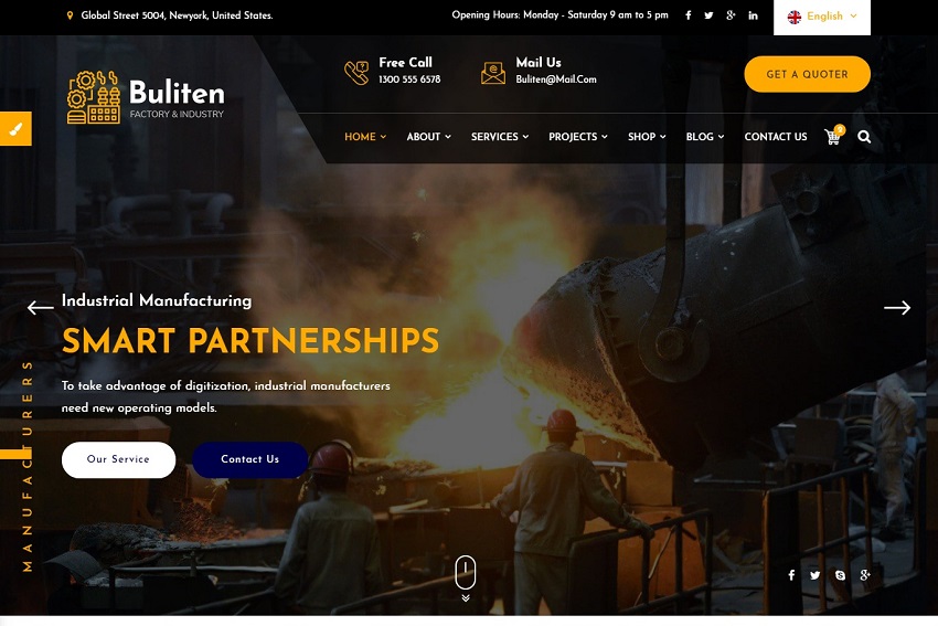 Buliten- Factory & Industry HTML Template