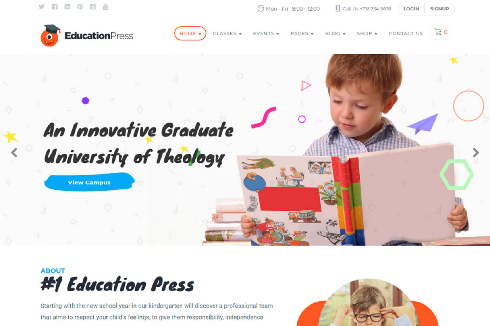 Complete Education Bootstrap Responsive Website Template