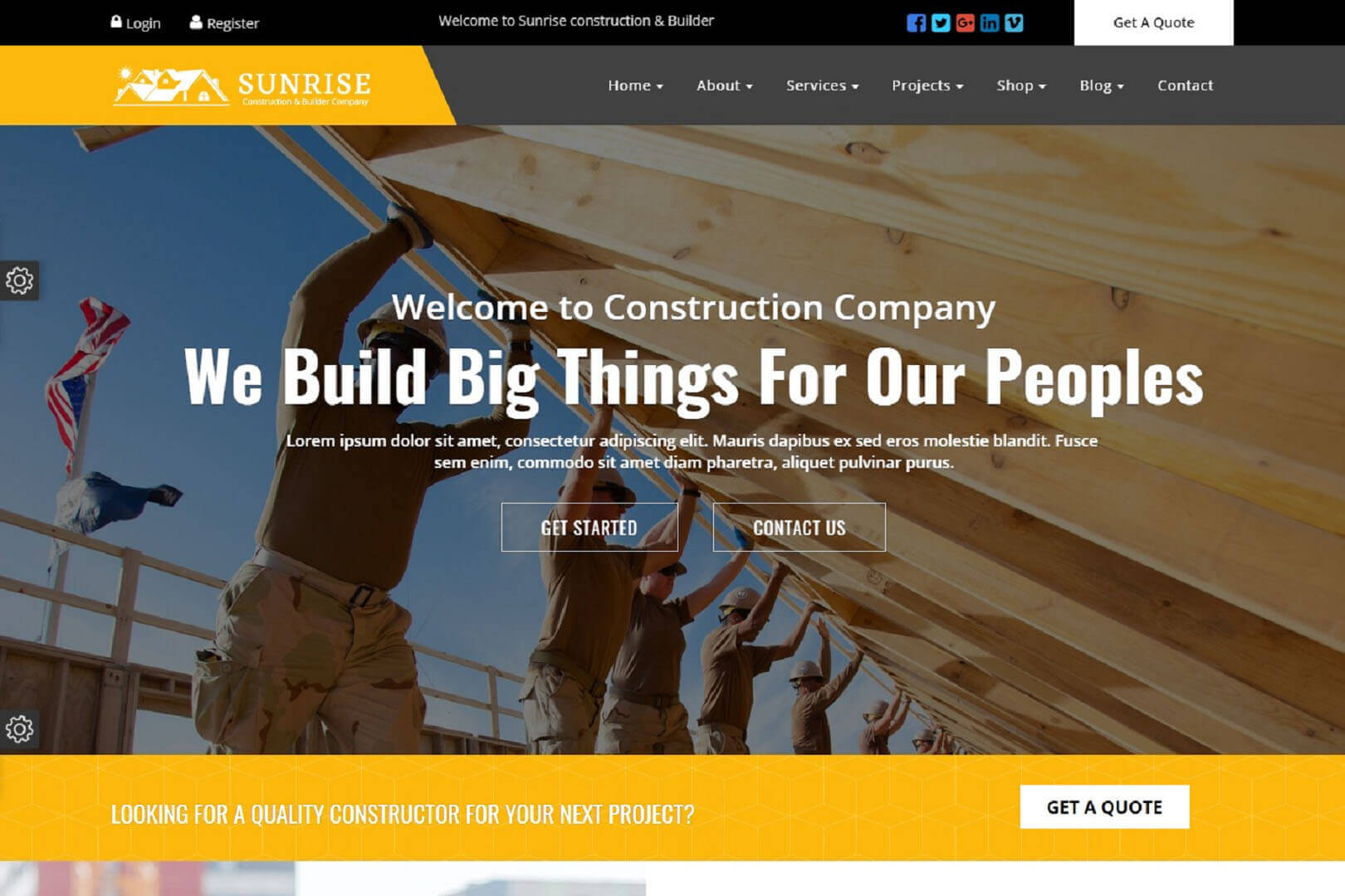 Construction Builder Company Responsive HTML Template