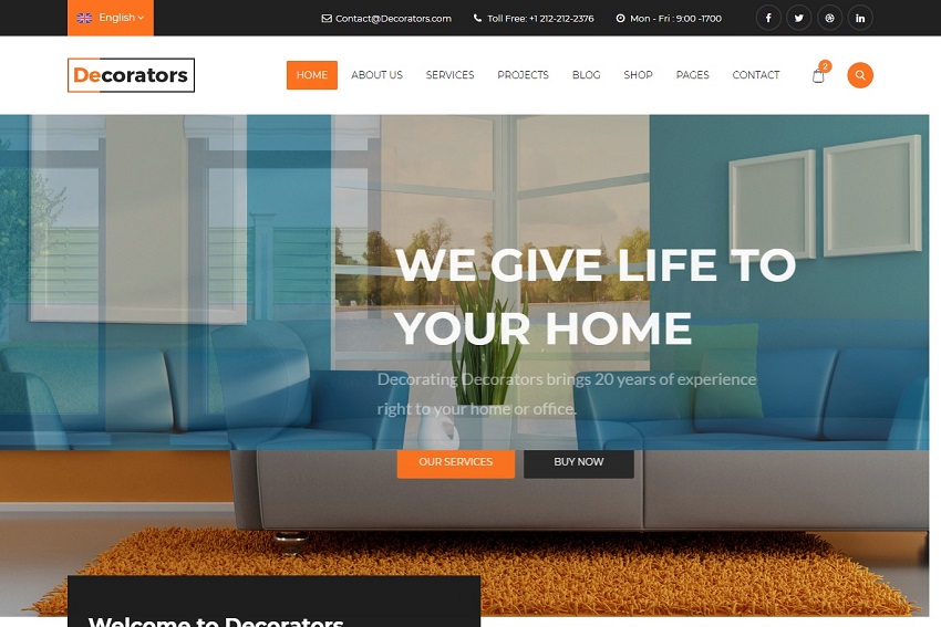 Decorators - HTML Template for Architecture Website Free Download