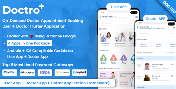 Doctor Appointment Booking v1.0 – Medicine Ordering Flutter App