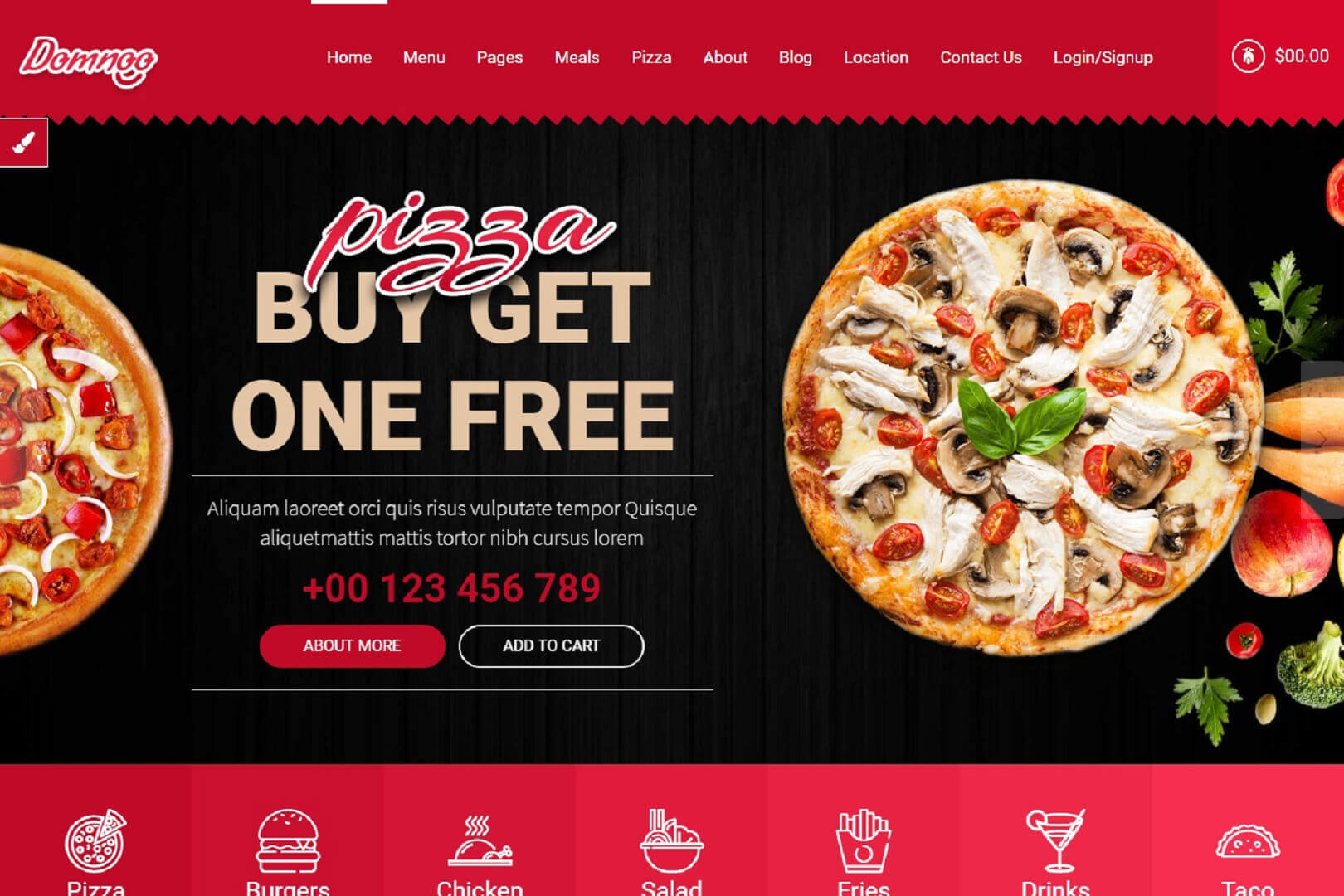 Domnoo Restaurant & Pizza HTML Template