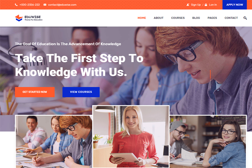 Eduwise - Education Bootstrap 4 Template Free Download