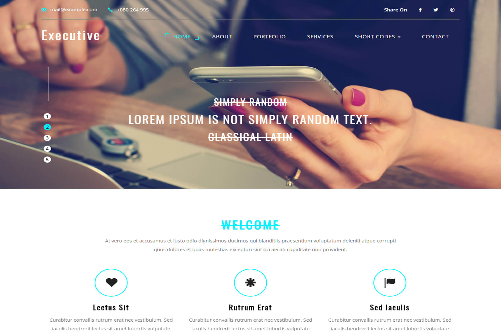 Executive Business Flat Bootstrap Responsive Website Template