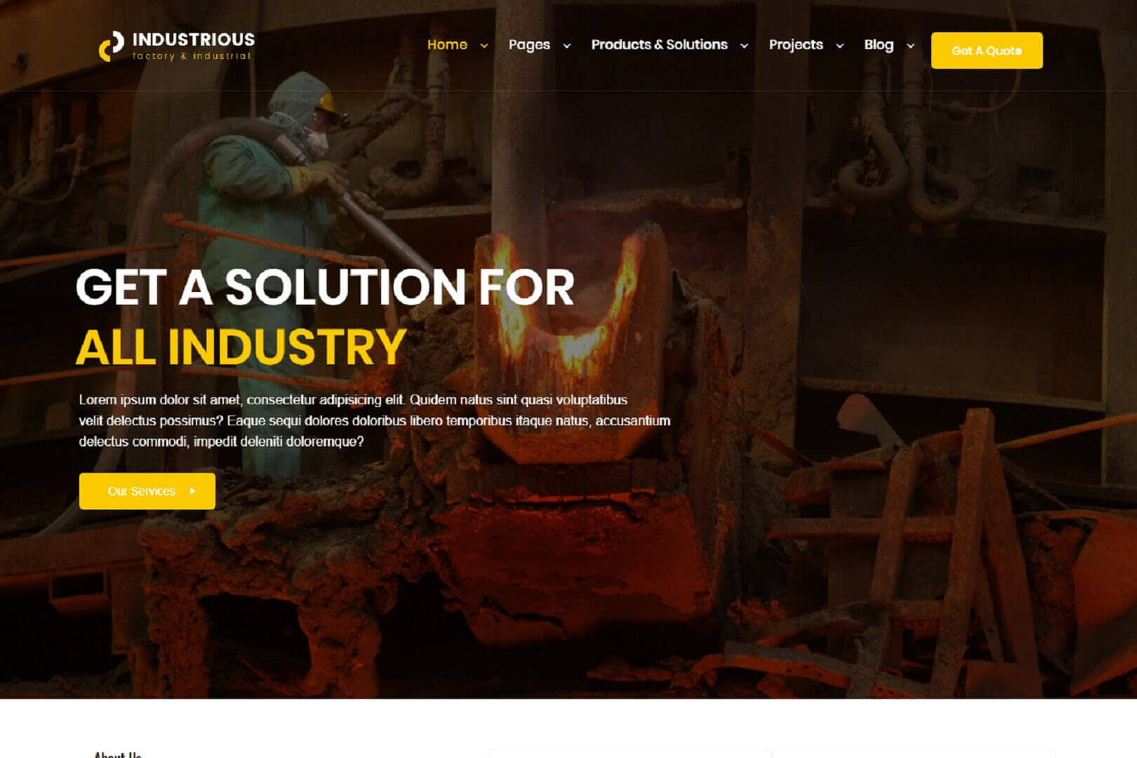 Factory & Industrial Responsive HTML5 Template