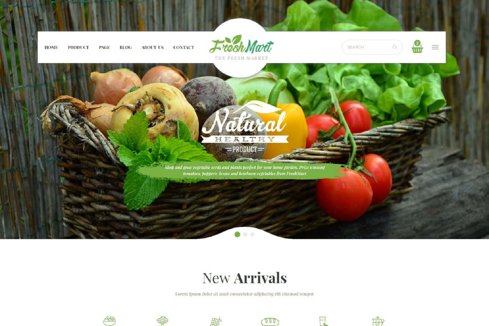 Freshmart Organic Fresh Food Farm HTML Template