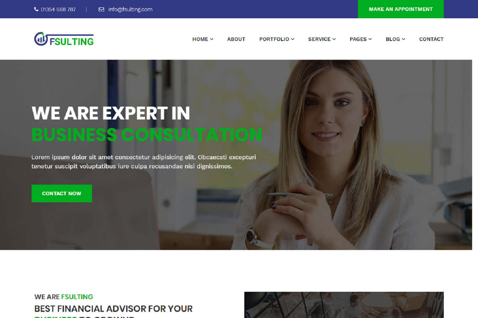 Fsulting Finance & Consulting Bootstrap 4 Template