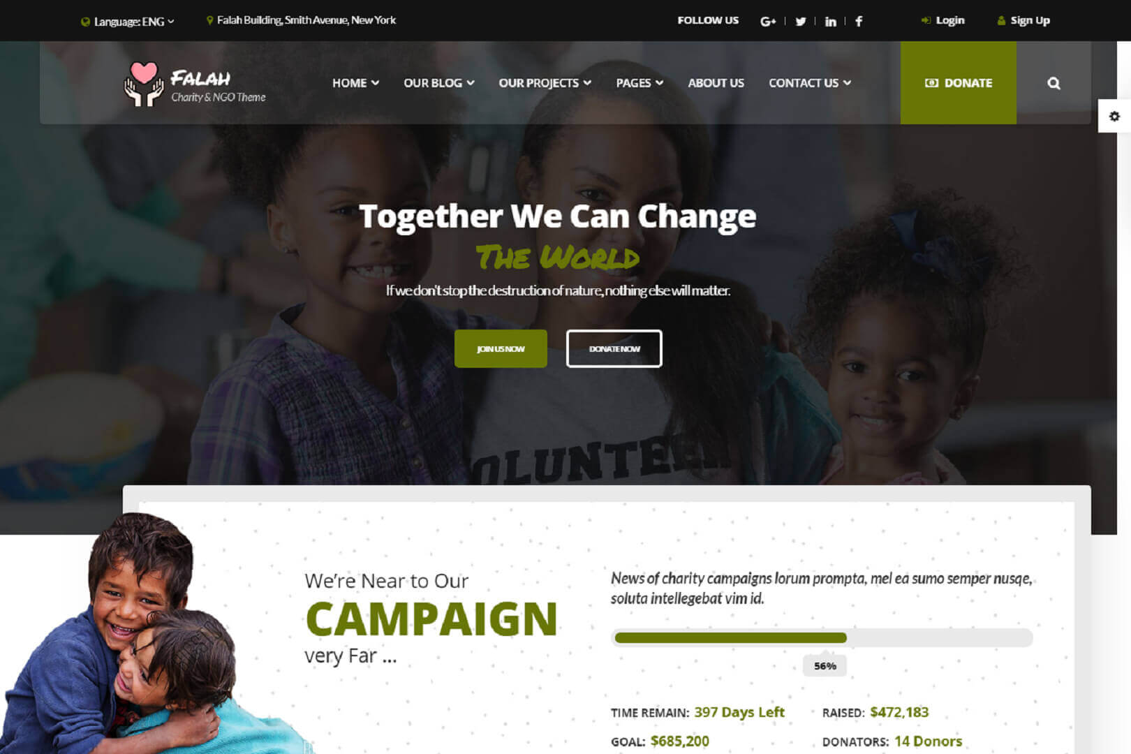 Fundomy - Charity - Nonprofit - NGO HTML Template