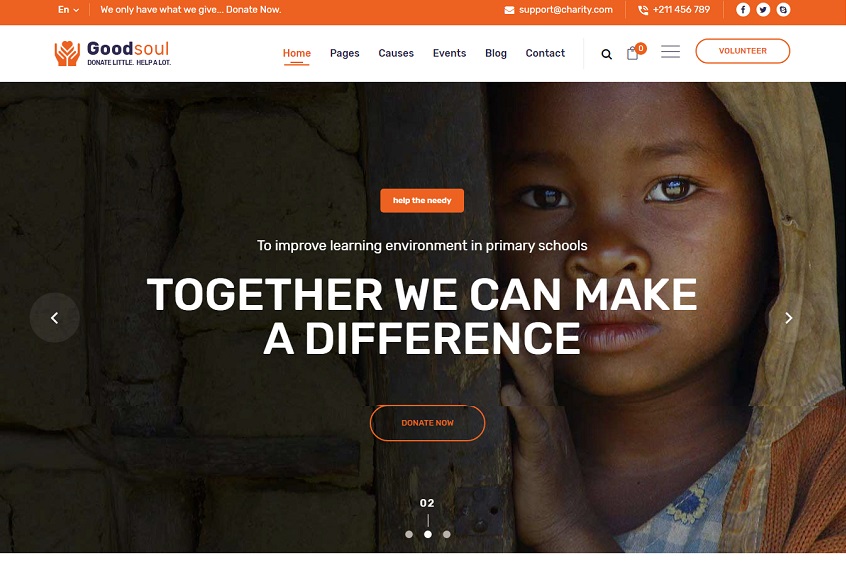 GoodSoul - Charity & Fundraising Bootstrap HTML Template