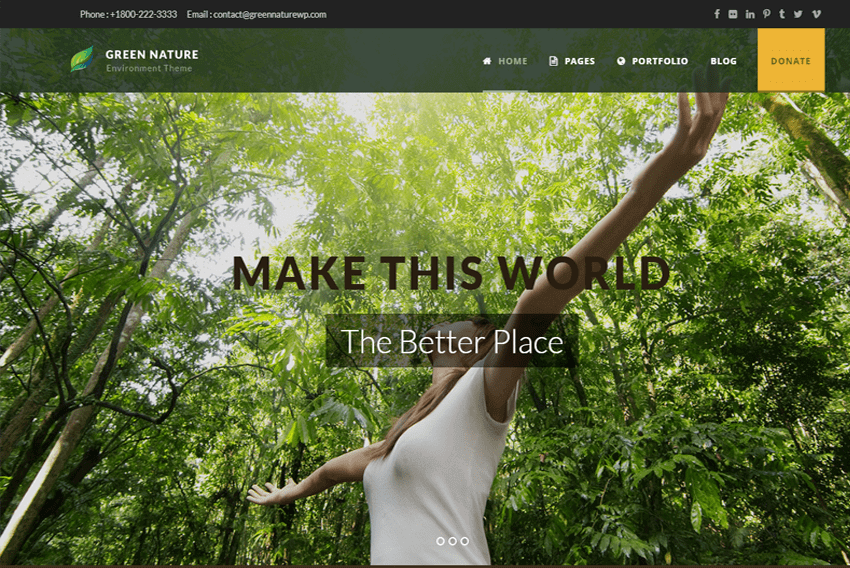 Green Nature - Environmental HTML Template Free Download