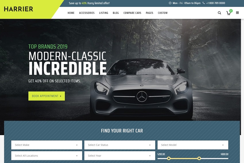 harrier - car dealer html responsive template Free Download