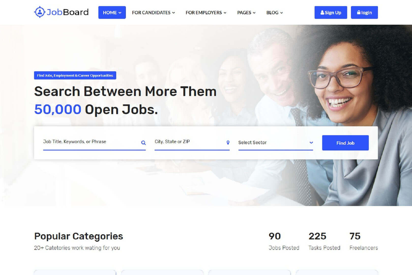 Job Board: Job Portal Bootstrap 4 Template