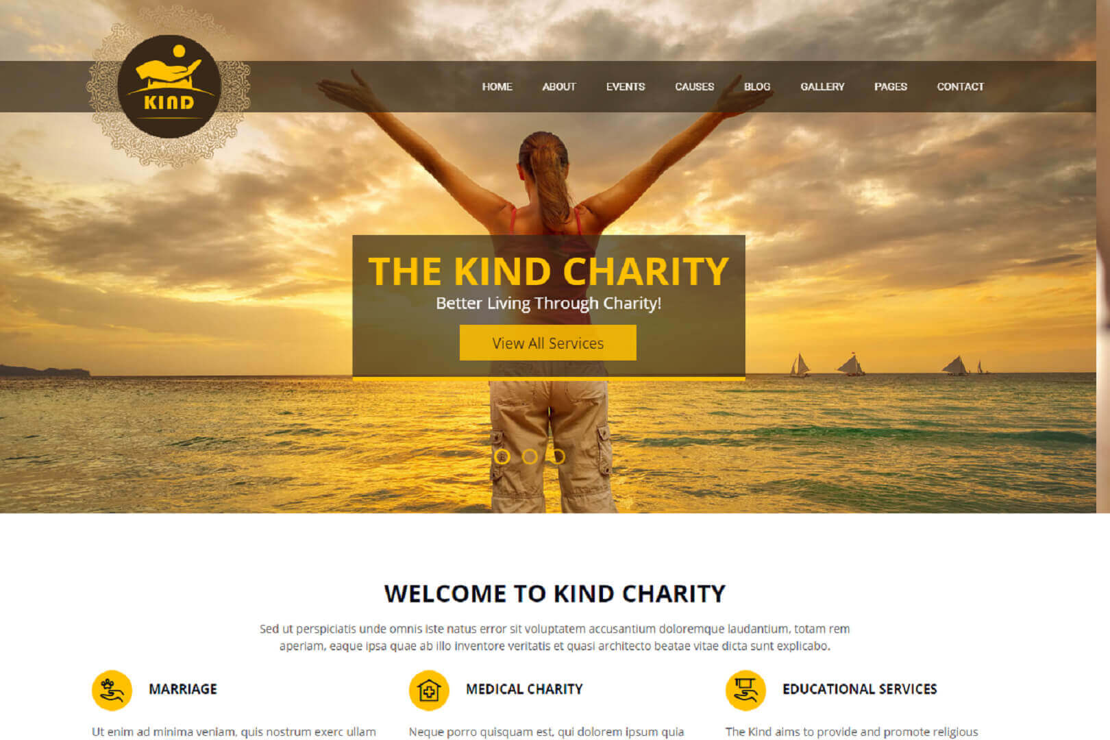 Kind Charity HTML Template for  NGO Charity