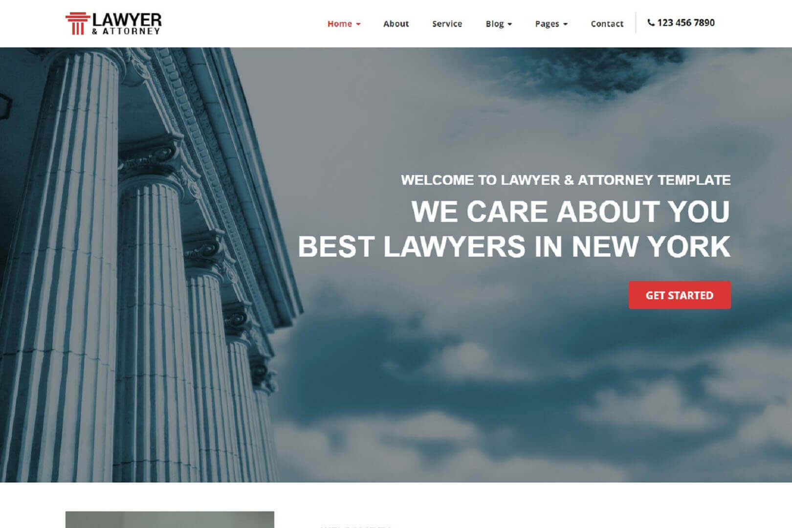 Lawyer And Attorney HTML website Template free download