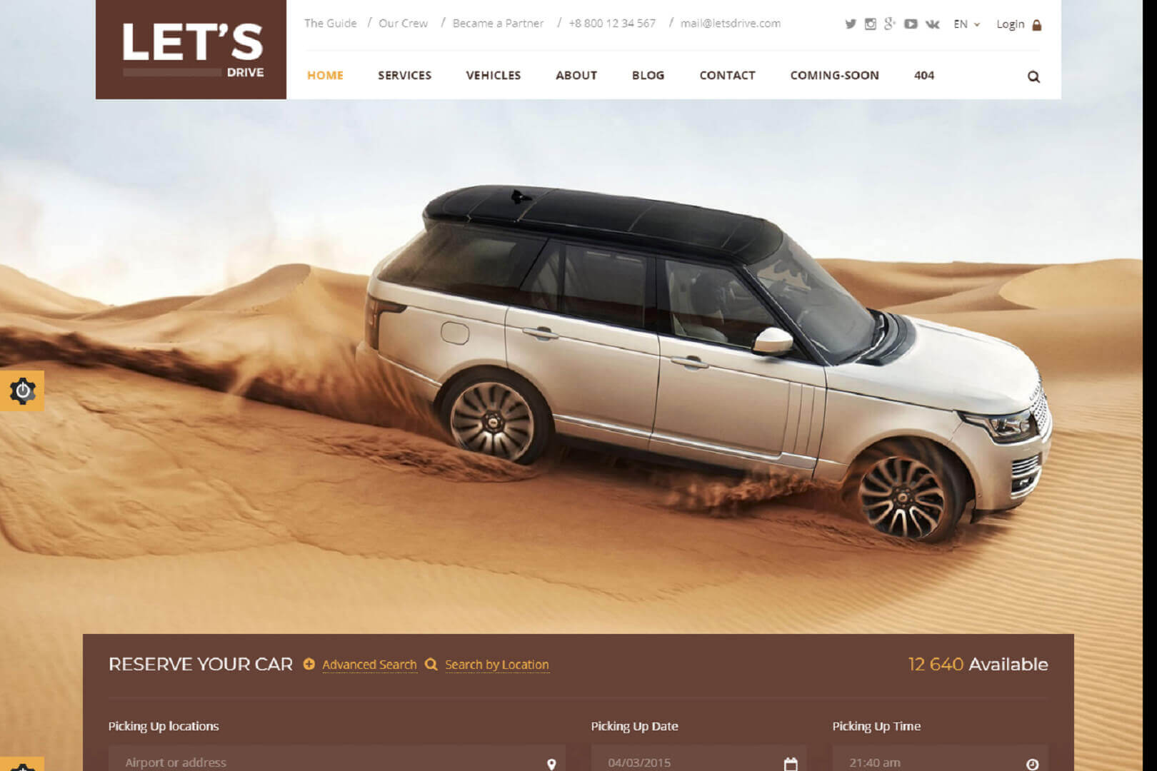 Let’s Drive Amazing Car Rental Sale HTML5 Template