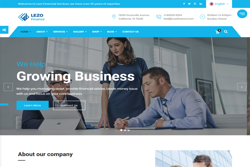 Lezo Finance & Business HTML Website Template Free Download