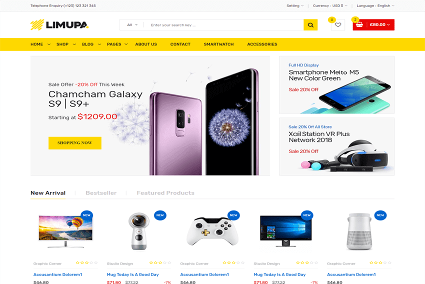 Limupa Store eCommerce HTML Templates Free Download