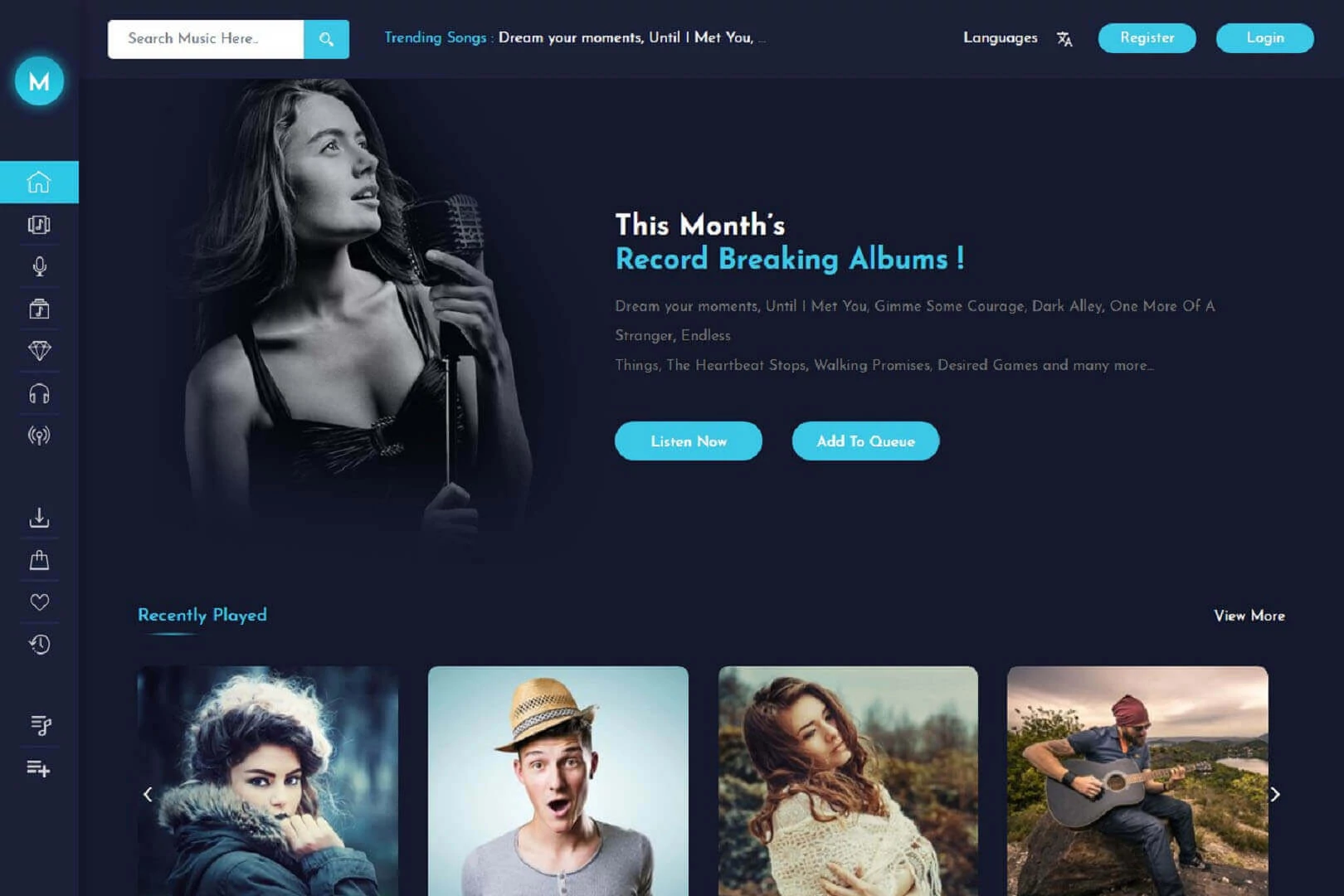 Miraculous Online Music Store HTML Template