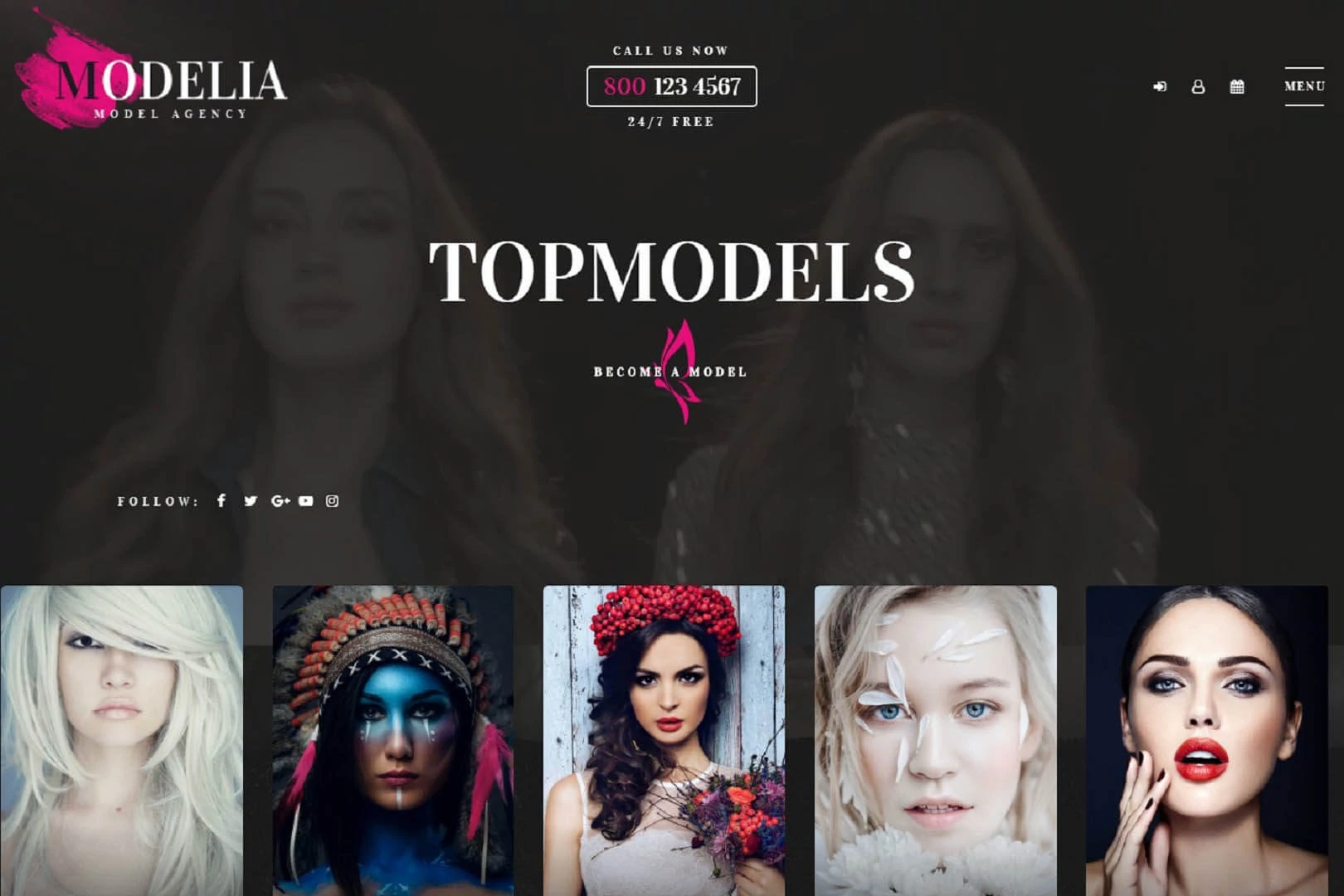 Modelia - Modeling Agency HTML Template