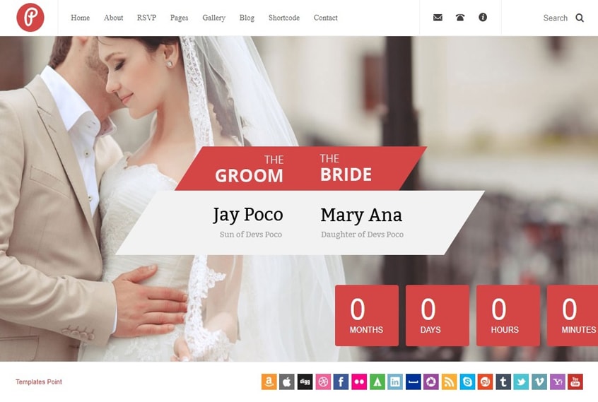 Pump - Responsive Wedding & Event web Template free download