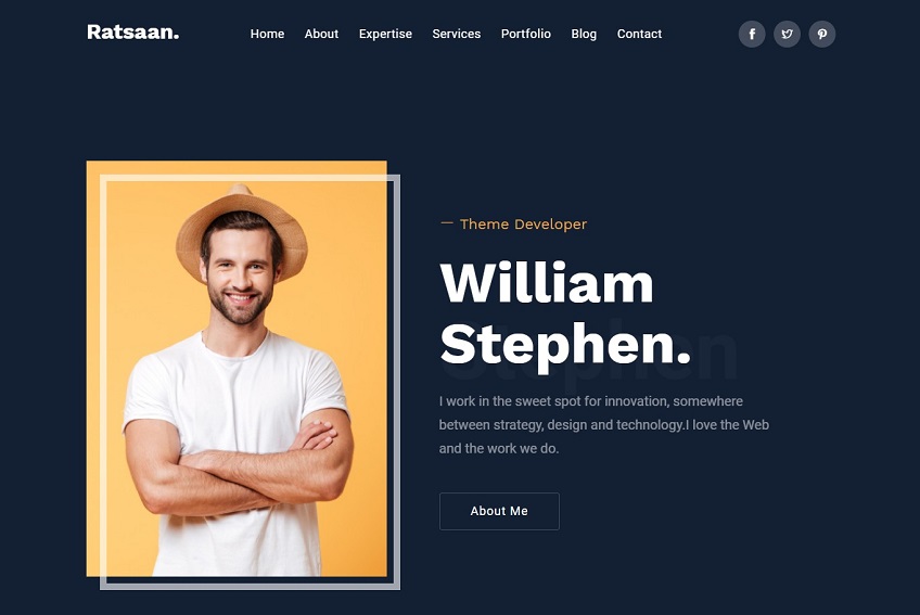 Ratsaan - Creative Portfolio Template Free Download