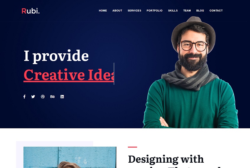 Rubi - Creative Personal Portfolio Template