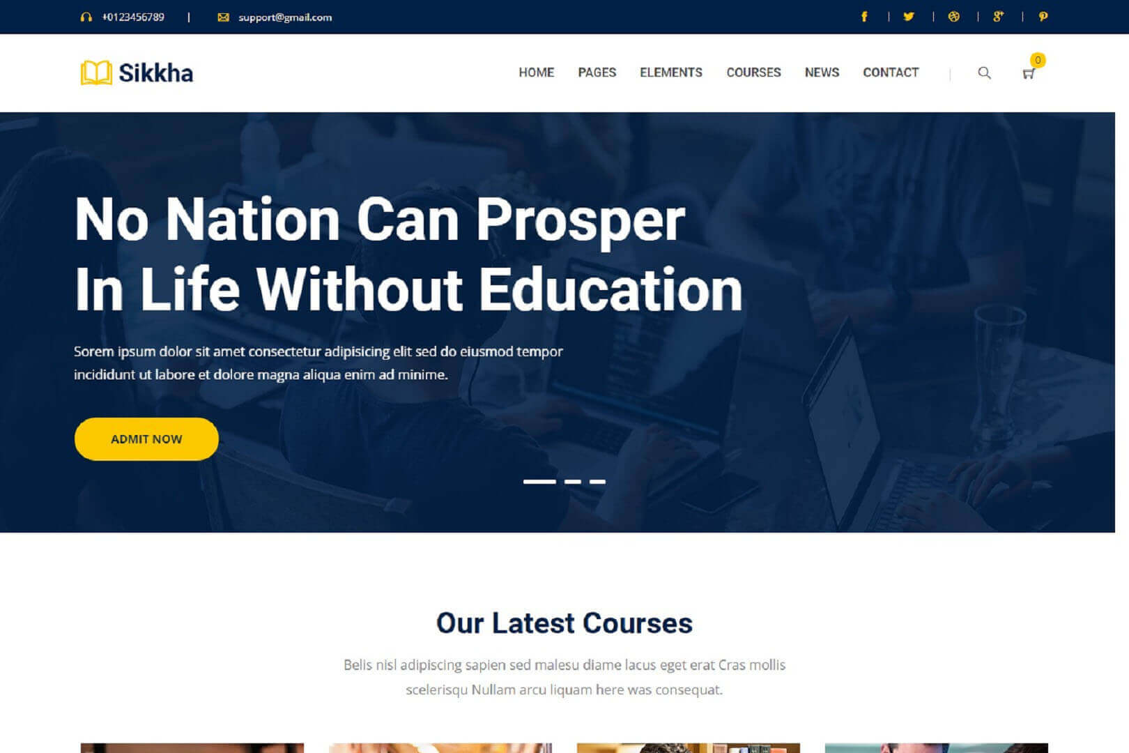 Sikkha Education Free Website Template