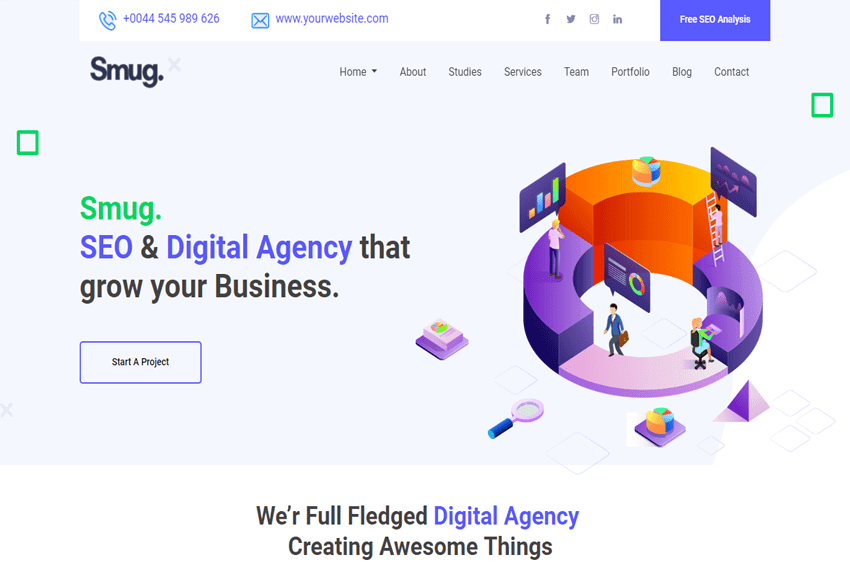 Smug - SEO and Digital Marketing Agency Template