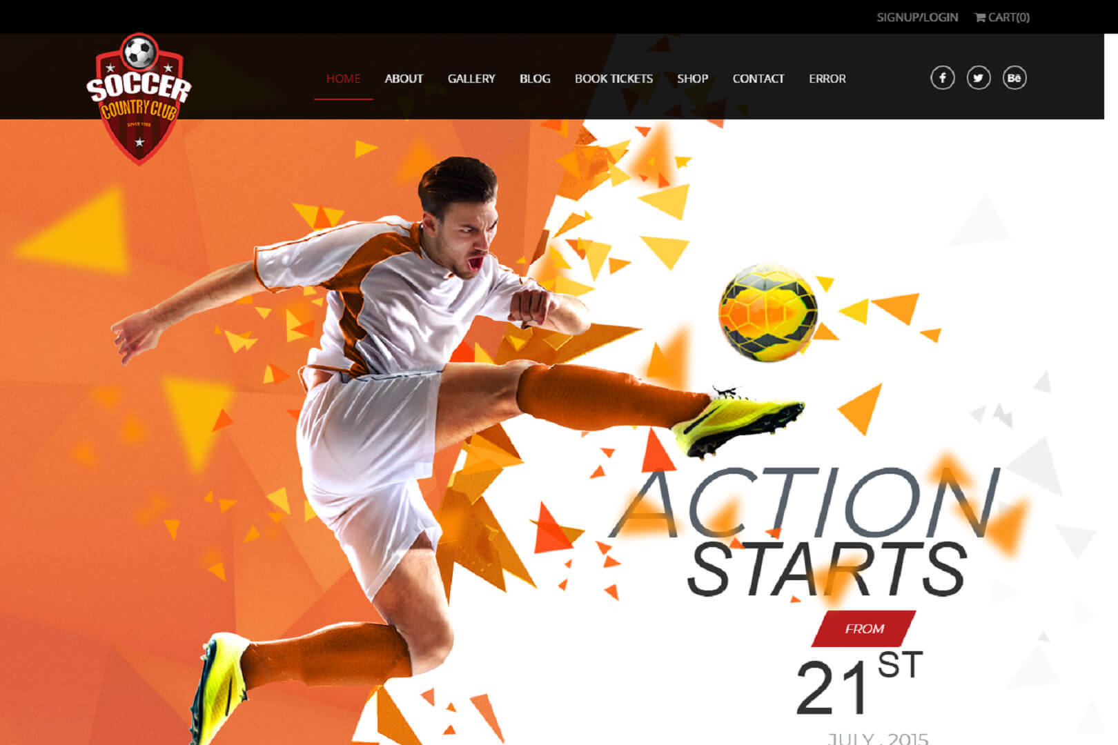 Soccer Club | Sports Club Html Template Free Download