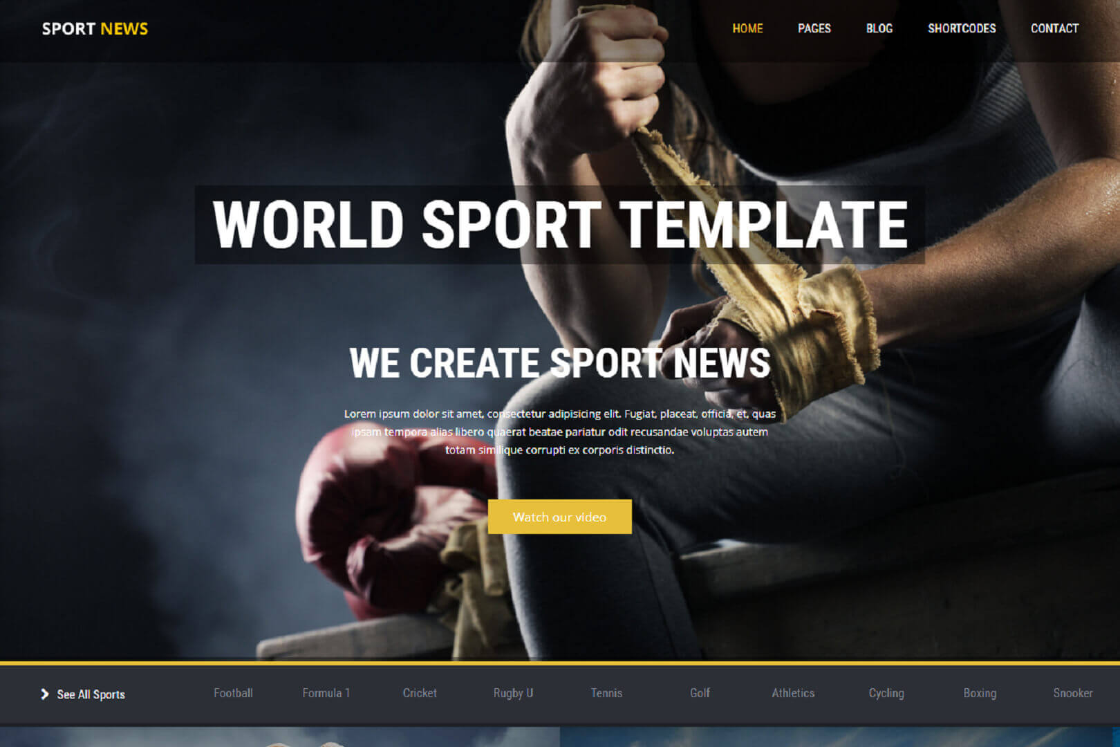 Sport News Responsive HTML5 Template