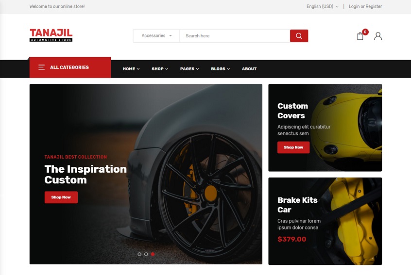 Tanajil - Automotive Store HTML Car Template