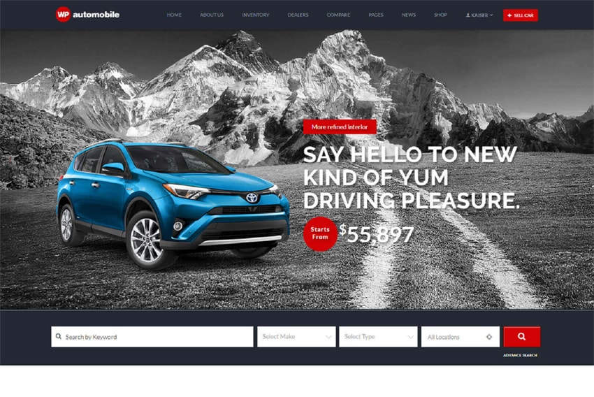 The Automobile WordPress Website Template