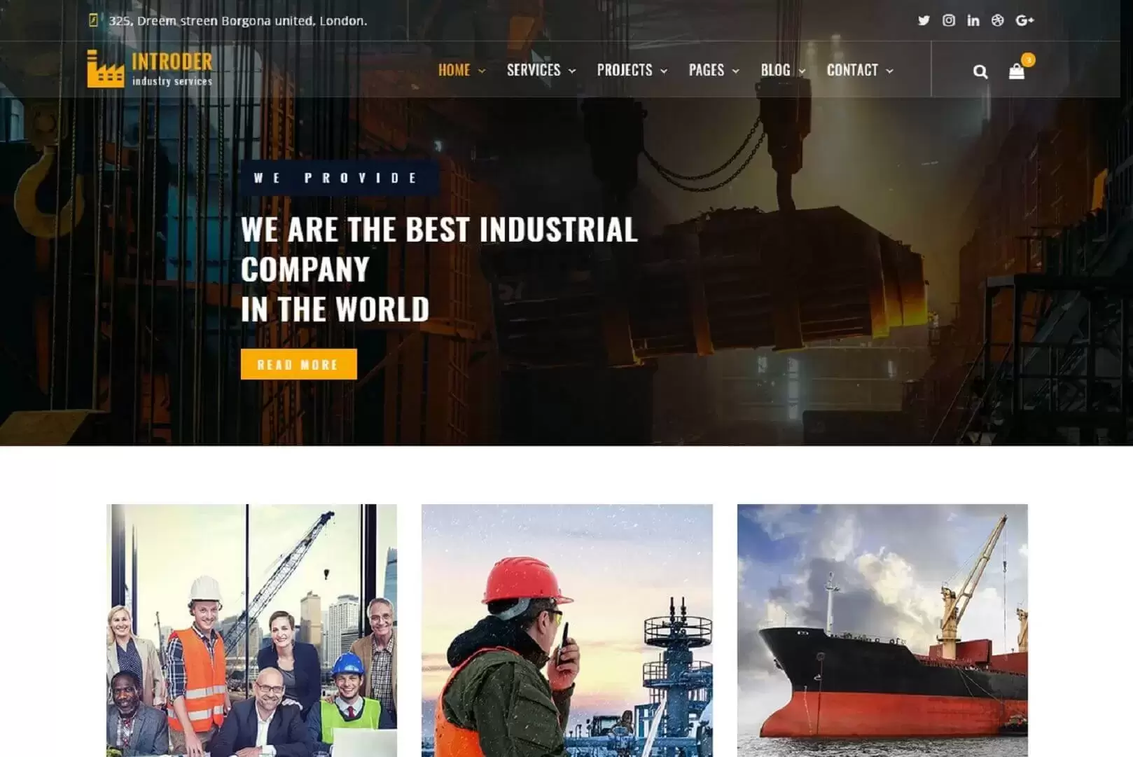 The Intruder - Industry & Factory HTMl5 website Template free download