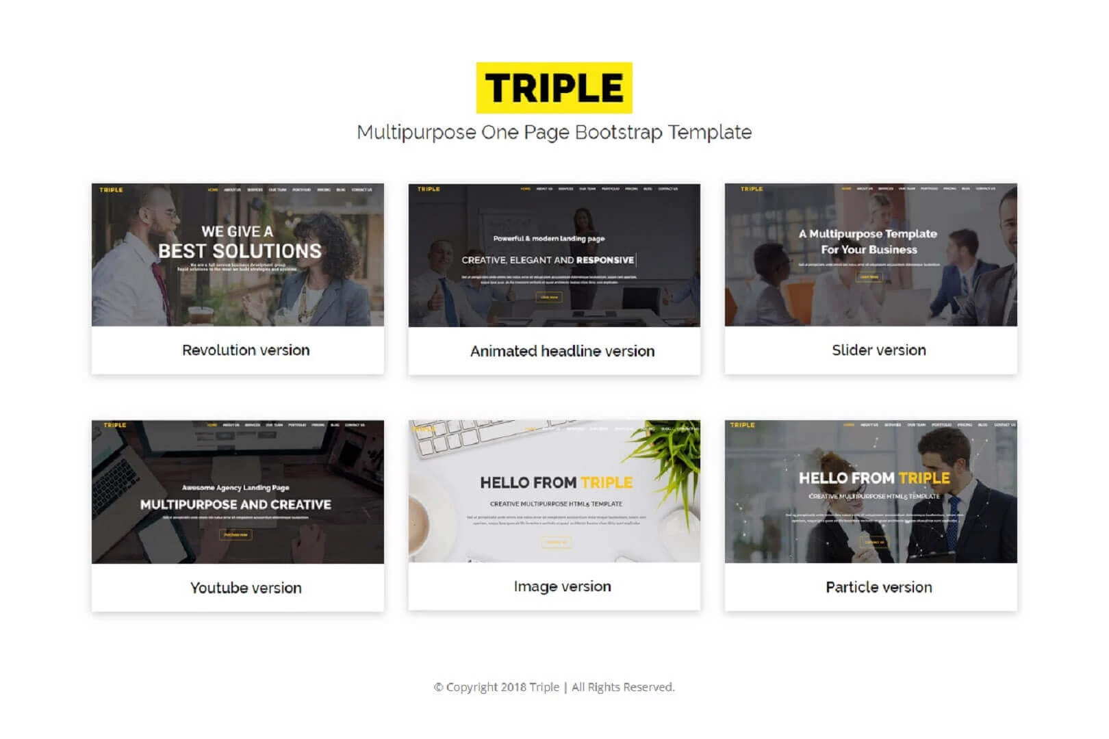 Triple Multipurpose HTML5 Template