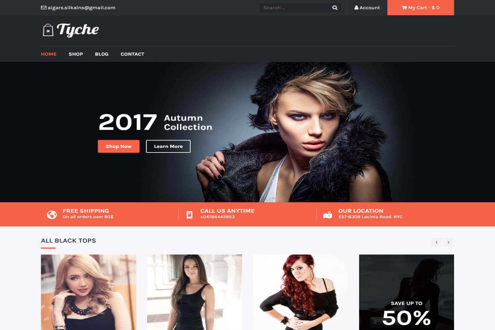 Tyche Business Responsive Website Template Free Download