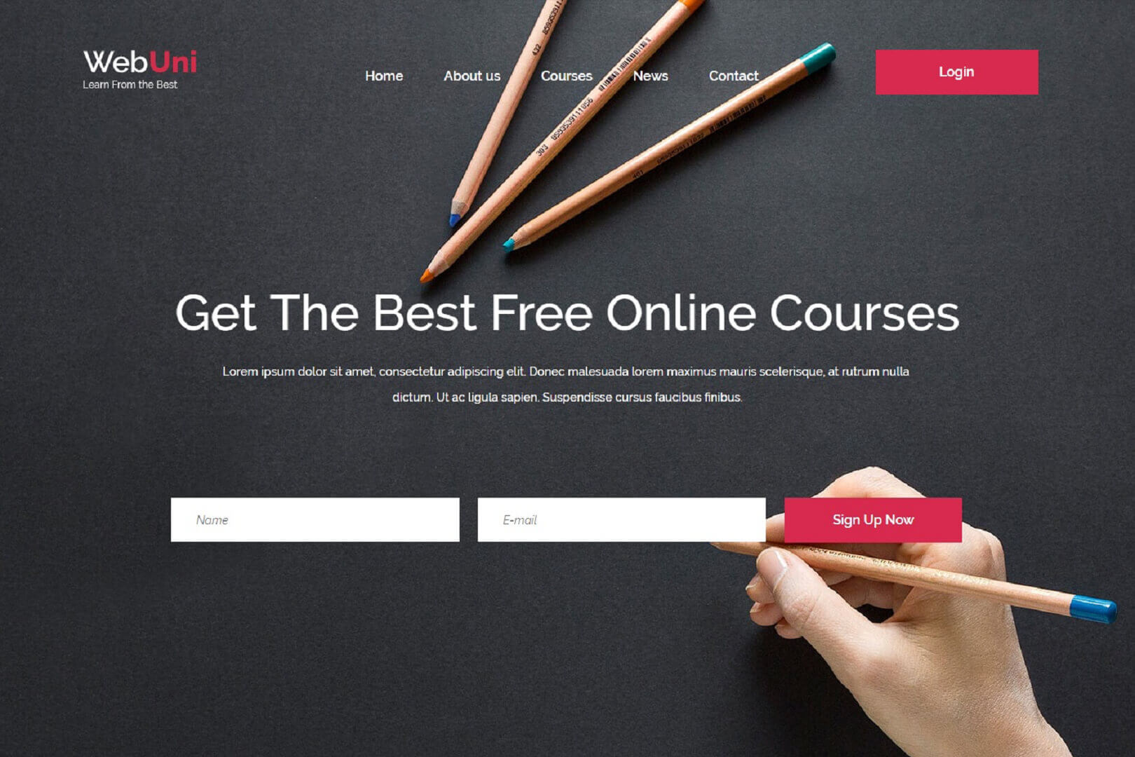 Webuni nline Courses Responsive Website Template