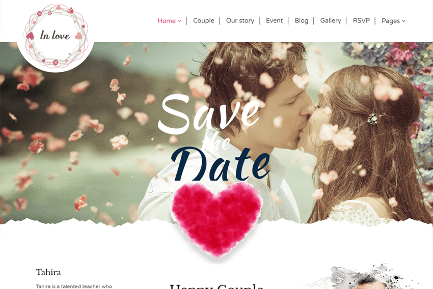 Wedding Inlove - Wedding & Wedding Planner website template